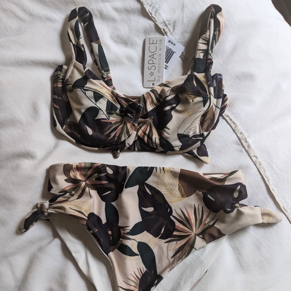 L*Space Camellia Bikini size Large D-cup NWT